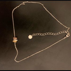 Touchstone Crystal triple metal necklace